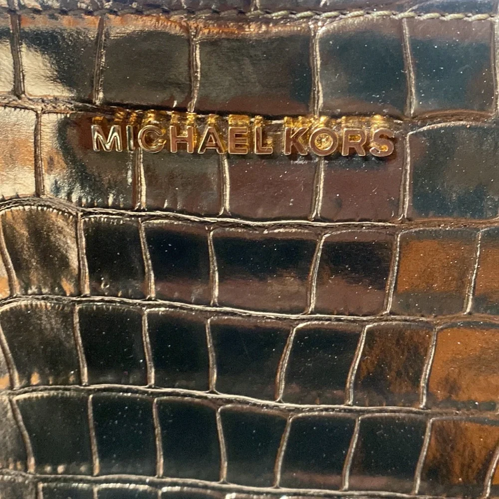 Michael Kors Embossed Leather Clutch Wallet Purse